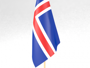 office flag iceland Modèle 3D