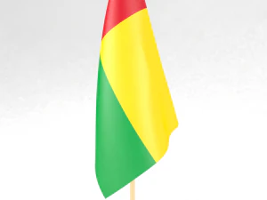 B&uuml;roflagge Guinea-Bissau 3D Modell