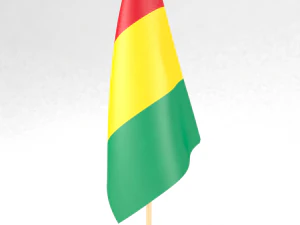 B&uuml;roflagge Guinea 3D Modell