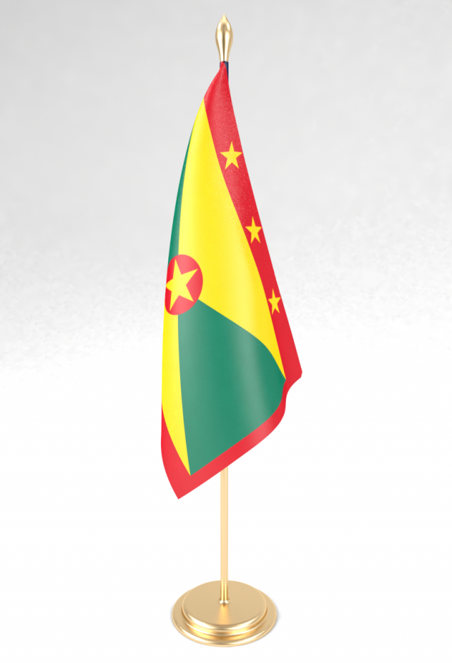 office flag grenada Model 3D .c4d .max .obj .3ds .fbx .stl .blend 