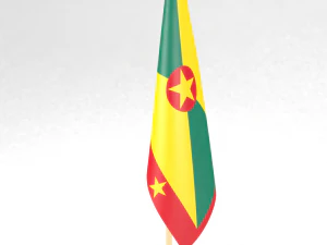 bureau drapeau grenade Modèle 3D