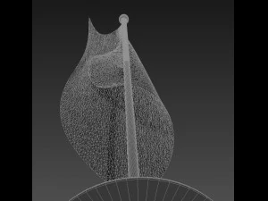 bureau drapeau grenade Modèle 3D