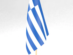 オフィスの旗ギリシャ 3Dモデル