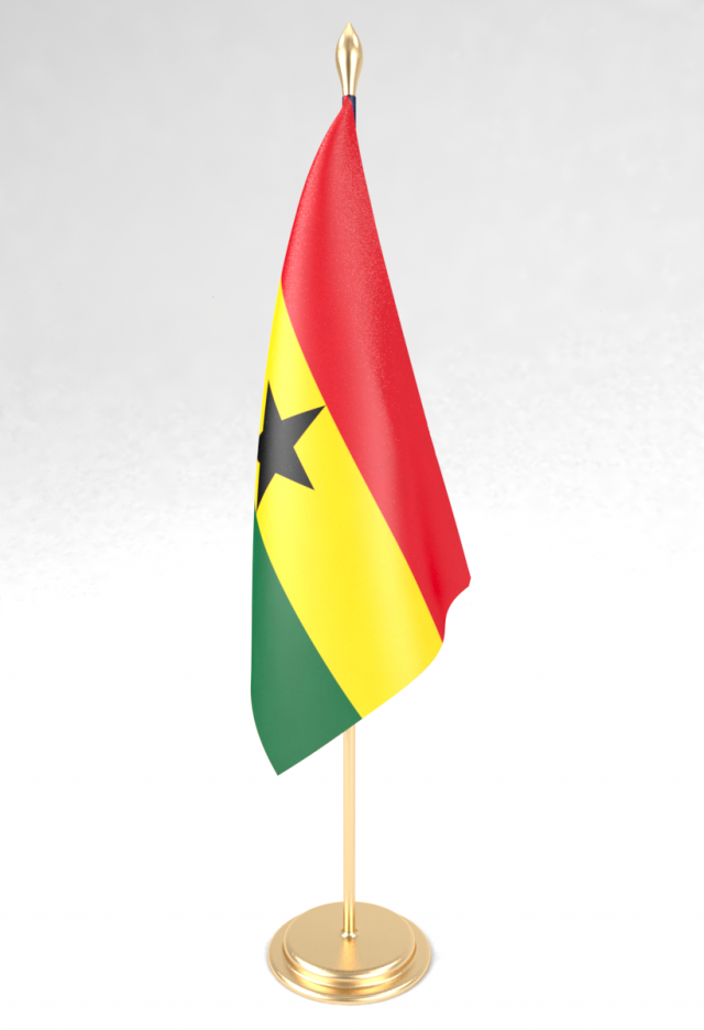 office flag ghana 3D Model .c4d .max .obj .3ds .fbx .stl .blend
