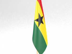 office flag ghana 3D Model