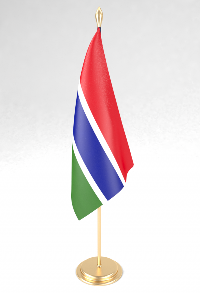 office flag gambia Modelo 3D .c4d .max .obj .3ds .fbx .stl .blend 