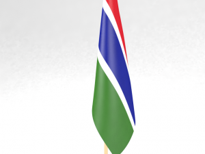 office flag gambia Modelo 3D