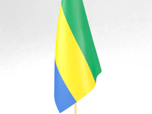 B&uuml;roflagge Gabun 3D Modell