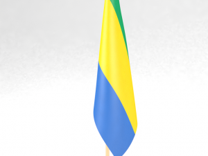 office flag gabon Modelo 3D