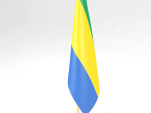 office flag gabon 3D Model
