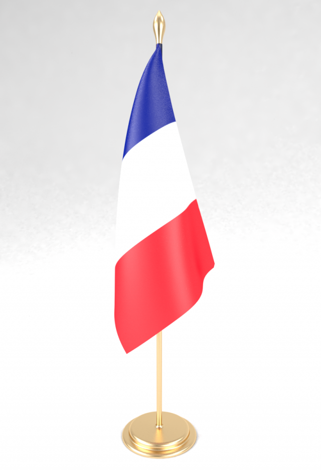 office flag france Modelo 3D .c4d .max .obj .3ds .fbx .stl .blend 