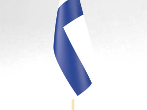 B&uuml;roflagge Finnland 3D Modell