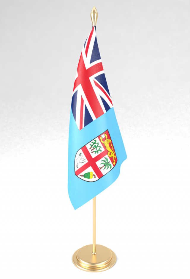 office flag fiji Modelo 3D .c4d .max .obj .3ds .fbx .stl .blend 