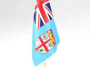 B&uuml;roflagge Fidschi 3D Modell