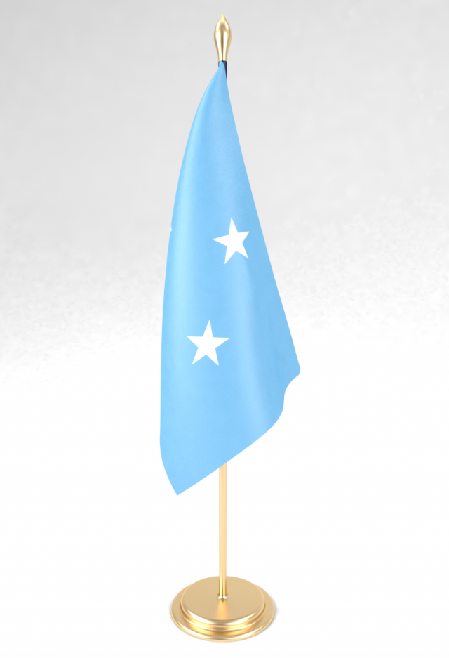 office flag federated states of micronesia 3Dモデル .c4d .max .obj .3ds .fbx .stl .blend 
