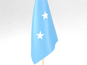 B&uuml;roflagge der F&ouml;derierten Staaten von Mikronesien 3D Modell