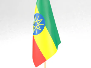 ufficio bandiera etiopia Modello 3D