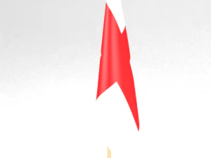 office flag england 3D Model