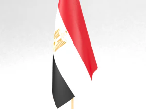 bendera kantor mesir Model 3D