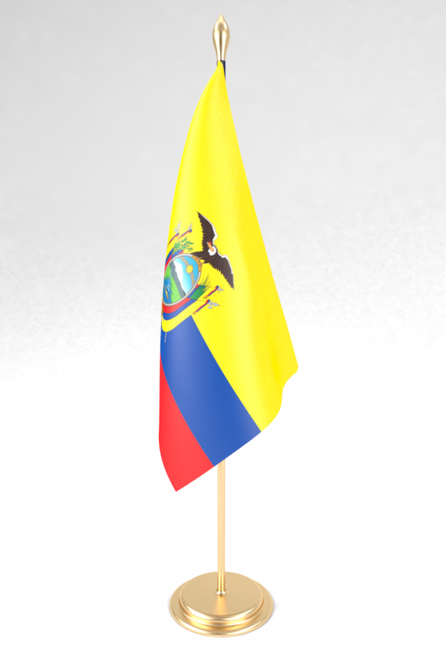office flag ecuador 3D Model .c4d .max .obj .3ds .fbx .stl .blend 