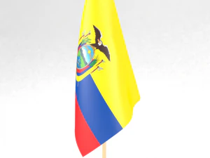 사무실 깃발 에콰도르 3D 모델