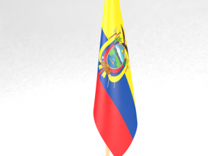 office flag ecuador 3D Model
