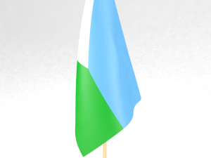 office flag djibouti Modelo 3D