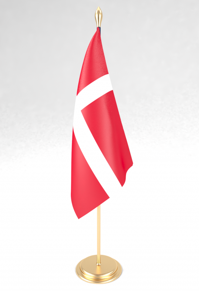office flag denmark Modello 3D .c4d .max .obj .3ds .fbx .stl .blend 