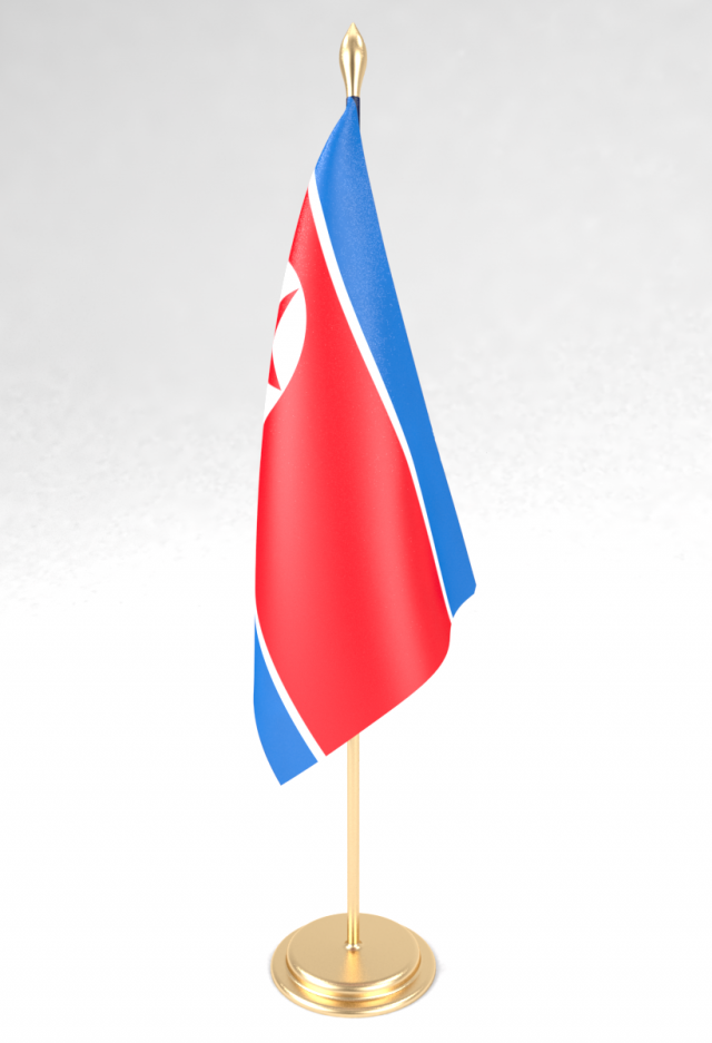 office flag democratic peoples republic of korea 3D-Modell .c4d .max .obj .3ds .fbx .stl .blend 
