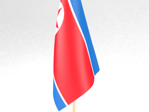office flag democratic peoples republic of korea 3D Модель