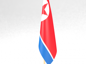 office flag democratic peoples republic of korea 3D-Modell