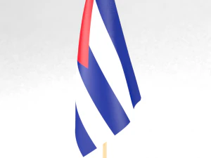 कार्यालय ध्वज क्यूबा 3D मॉडल