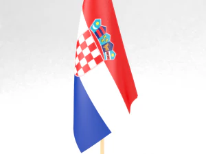 ufficio bandiera croazia Modello 3D