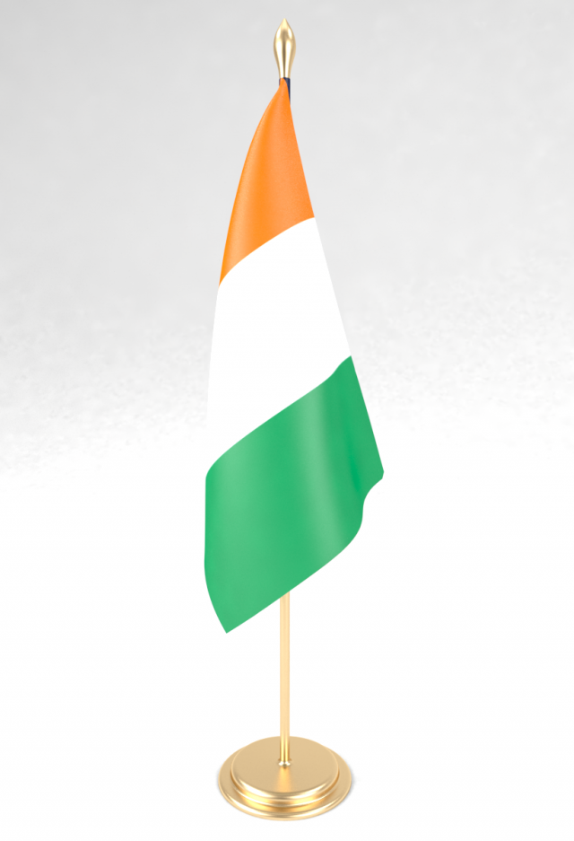 office flag cote divoire - ivory coast 3D 모델 .c4d .max .obj .3ds .fbx .stl .blend 