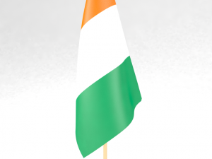 office flag cote divoire - ivory coast 3D Model