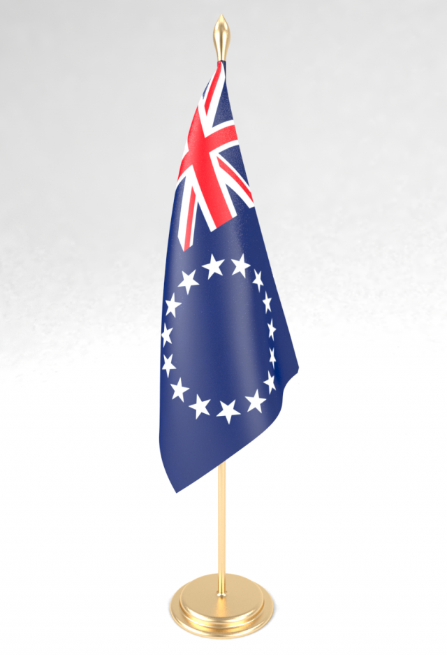 office flag cook islands 3Dモデル .c4d .max .obj .3ds .fbx .stl .blend