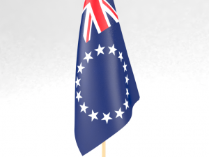 office flag cook islands Modèle 3D