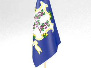 bandiera dell'ufficio Connecticut Modello 3D