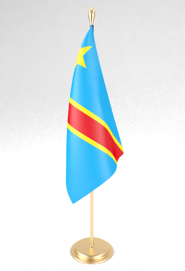 office flag congo 3D Model .c4d .max .obj .3ds .fbx .stl .blend 