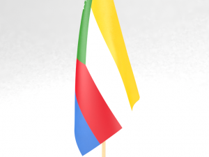 office flag comoros Modèle 3D
