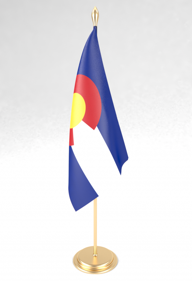 office flag colorado 3D Модель .c4d .max .obj .3ds .fbx .stl .blend