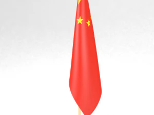 office flag china 3D Model