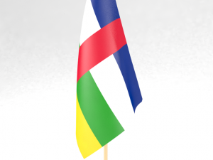 office flag central african republic 3D Model