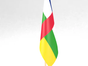 office flag central african republic 3D Model