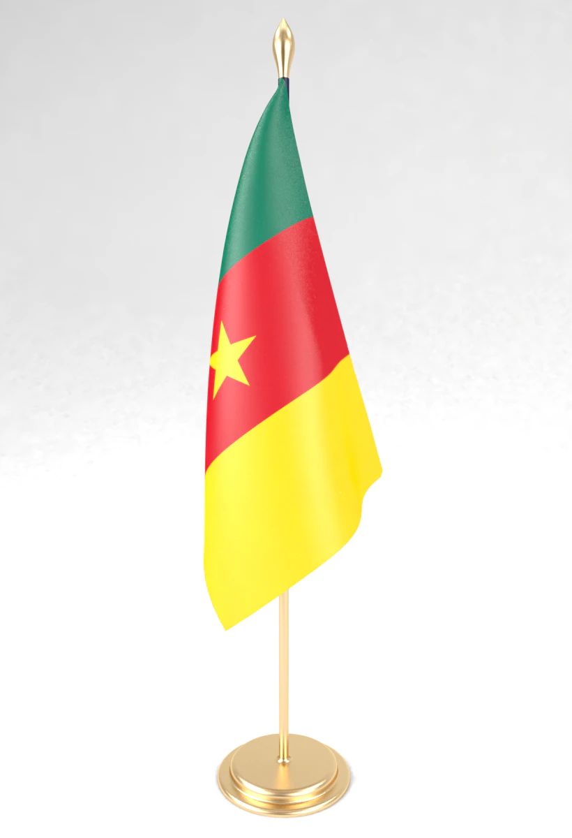 B&uuml;roflagge Kamerun 3D Modell .c4d .max .obj .3ds .fbx .stl .blend 