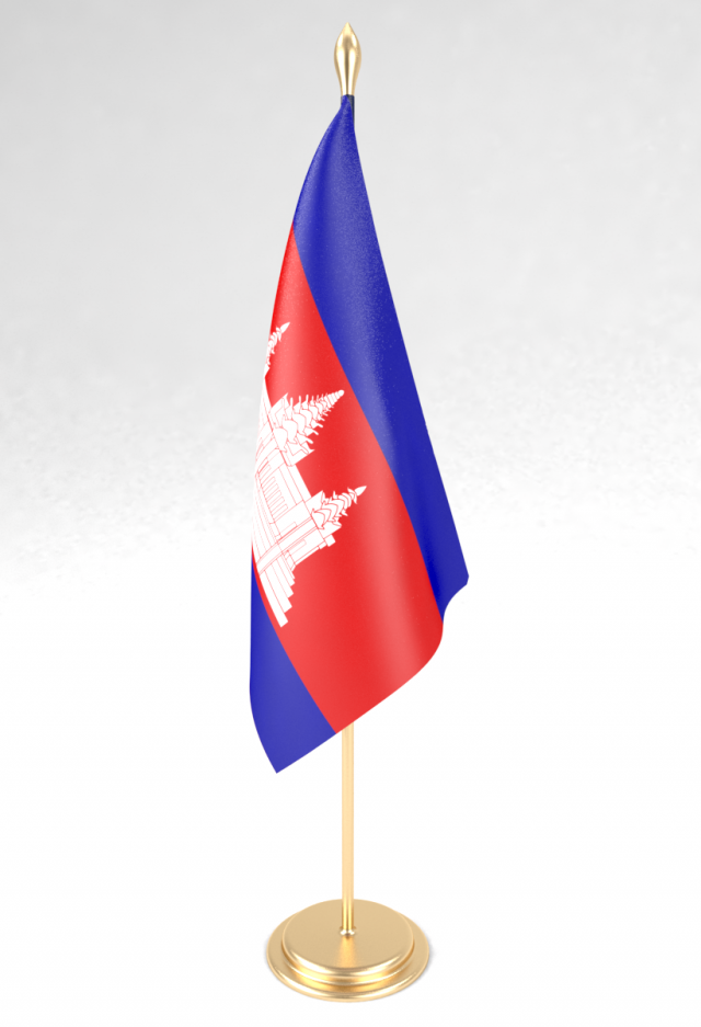 office flag cambodia 3D मॉडल .c4d .max .obj .3ds .fbx .stl .blend 