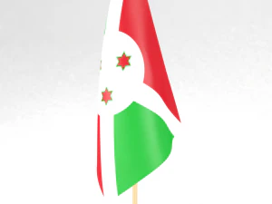 B&uuml;roflagge Burundi 3D Modell