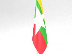office flag burma 3D मॉडल