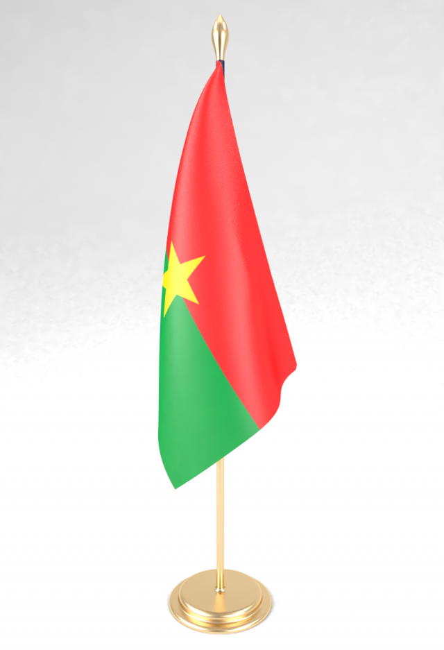 office flag burkina faso 3D Model .c4d .max .obj .3ds .fbx .stl .blend 