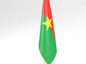 office flag burkina faso 3D Model